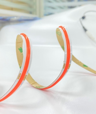 สีแดง LED COB เทป กาวในตัว IP20 24V 10W / M 512 Chips Red Cob แสงสว่าง