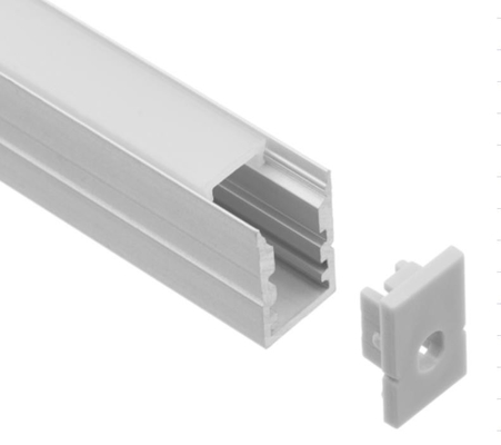 โปรไฟล์อลูมิเนียมอัลลอยด์ 6063 ไฟ LED 10 X 15 ม. พร้อมฝาครอบ Mpolycarbonate