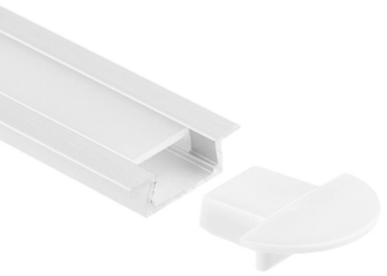 6063 LED แสงสว่าง Aluminium Profile ขายึดแบบฝัง 21.7 X 5.7mm