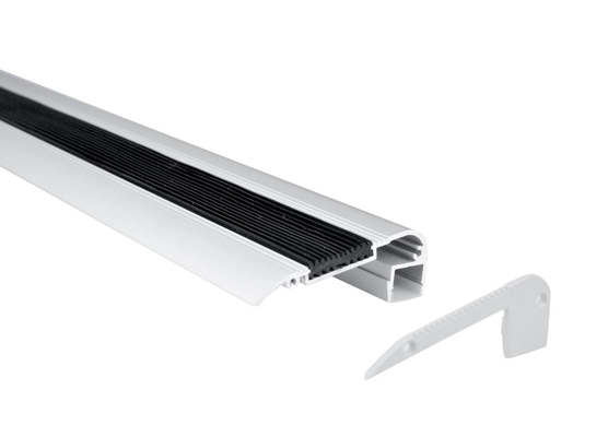 Anodized LED แสงสว่าง Aluminium Profile Channel 6063 68x24.6mm สำหรับขอบขั้น
